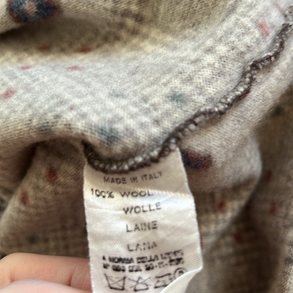 Pancaldi & B Collar Printed Wool Golf Polo Sweater - Picture 5 of 5